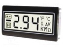 Panel; LCD 3,5 digit 14mm,with a backlit; 72x36mm; Range: 200mV