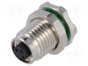 Connector: M5; socket; female; THT; PIN: 3; IP67; 60V; 1A