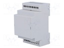 Enclosure: for DIN rail mounting; Y: 90mm; X: 53mm; Z: 53mm; PPO