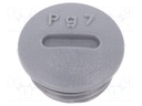 Stopper; PG7; Mat: polyamide; dark grey; Pcs: 10