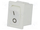 ROCKER; SPST; Pos: 2; OFF-ON; 3A/250VAC; white; none; 35mΩ; -30÷80°C