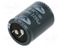 Capacitor: electrolytic; SNAP-IN; 2200uF; 200VDC; Ø35x45mm; ±20%