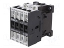 Contactor: 3-pole; Auxiliary contacts: NO; 230VAC; 10A; DIN; J7KN