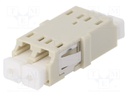 Connector: fiber optic; socket,coupler; duplex,multi mode (MM)