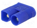 Plug; DC supply; EC3; male; PIN: 2; for cable; soldered; Colour: blue