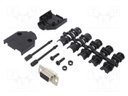 D-Sub; PIN: 9; plug; female; soldering; for cable; black