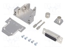 D-Sub; PIN: 15; plug; female; soldering; for cable; black