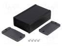 Enclosure: multipurpose; with panel; TEKAL; X: 60mm; Y: 100mm; black
