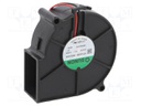 Fan: DC; blower; 24VDC; 75x75x30mm; 26.34m3/h; 42dBA; ball bearing