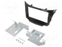 Radio mounting frame; Hyundai; 2 DIN; black gloss