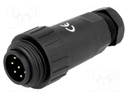 Plug; male; WA22; PIN: 7; 6+PE; IP67; 5÷6.5mm; 10A; soldering; 250V