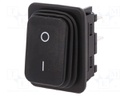 ROCKER; DPST; Pos: 2; OFF-ON; 20A/250VAC; black; none; 100mΩ