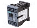 Contactor: 3-pole; NO x3; Auxiliary contacts: NO; 24VAC; 7A; 3RT20