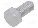 Screw; M12x25; 1.75; Head: hexagonal; A2 stainless steel; DIN 933