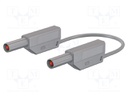 Test lead; 32A; 4mm banana plug-4mm banana plug; Len: 1.5m; grey
