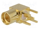 Socket; MMCX; female; angled 90°; THT; gold-plated