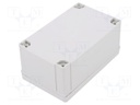 Enclosure: multipurpose; X: 80mm; Y: 130mm; Z: 60mm; MNX; grey; IK08