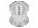 Belt pulley; AT5; W: 16mm; whell width: 27mm; Ø: 17.85mm; aluminium