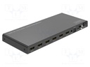 Switch; HDCP 1.4,HDMI 1.4; Support: 4K,HDCP,UHD 2160p; black