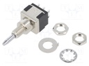 Switch: push-button; Pos: 2; DPDT; 6A/125VAC; 6A/6VDC; ON-(ON)