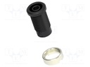 Connector: 4mm banana; socket; black; m3 hole; insulated