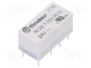 Relay: electromagnetic; DPDT; Ucoil: 24VDC; 2A/125VAC; 2A/30VDC