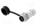 Plug; female; SF12; PIN: 7; IP67; 4÷6.5mm; 5A; soldering; for cable