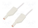 Test lead; silicone; 2m; white; 19A; 1kV; Cond.cross sec: 1mm2
