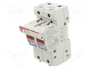 Fuse holder; cylindrical fuses; 14x51mm; Mounting: DIN; 50A; IP20