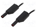 Test lead; PVC; 2m; black; 16A; 1kV; Cond.cross sec: 0.75mm2