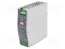 Power supply: DC/DC; 240W; 48VDC; 5A; 33.6÷67.2VDC; Mounting: DIN