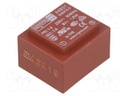 Transformer: encapsulated; 1.8VA; 230VAC; 9V; 200mA; Mounting: PCB
