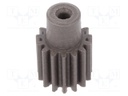 Spur gear; whell width: 25mm; Ø: 17mm; Number of teeth: 15; ZCL