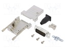 D-Sub; PIN: 15; male; shielded,with strain relief; straight