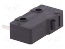 Microswitch SNAP ACTION; without lever; SPDT; 0.1A/250VAC; Pos: 2