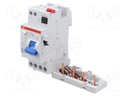 RCD breaker; Inom: 25A; Ires: 30mA; Poles: 4; 230/400VAC; IP20; RCD