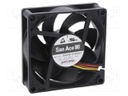 Axial Fan, San Ace 80 Series, 12 V, DC, 80 mm, 25 mm, 51.5 cu.ft/min, 1.46 m³/min