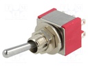 Switch: toggle; Pos: 2; DPDT; ON-ON; 5A/125VAC; 5A/28VDC; -30÷85°C