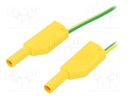 Test lead; PVC; 0.5m; yellow-green; 16A; 1kV