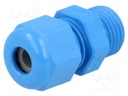 Cable gland; PG7; IP68; Mat: polyamide; blue; UL94V-0
