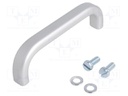 Handle; Mat: aluminium; grey; H: 29mm; L: 96mm; W: 12mm