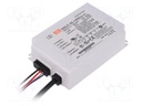 Power supply: switched-mode; LED; 45W; 19÷32VDC; 1400mA; 90÷295VAC