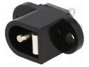 Socket; DC supply; male; 5,5/2,5mm; with on/off switch; soldering