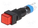 Switch: push-button; Pos: 2; SPDT; 0.5A/250VAC; 1A/24VDC; ON-ON