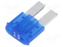 Fuse: fuse; 15A; 32VDC; automotive; 9.1mm; 9.1x3.8x15.3mm