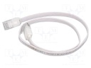 Patch cord; U/UTP; 5e; stranded; CCA; PVC; white; Len: 0.5m