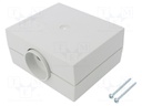 Enclosure: for power supplies; X: 100mm; Y: 120mm; Z: 56mm; ABS; grey