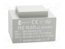 Transformer: encapsulated; 10VA; 230VAC; 18V; 18V; 278mA; 278mA
