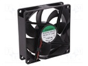 Fan: DC; axial; 12VDC; 92x92x25mm; 66.76m3/h; 28dBA; slide bearing