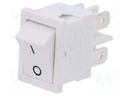 ROCKER; DPST; Pos: 2; OFF-ON; 6A/250VAC; white; IP40; none; 100mΩ
